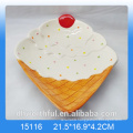 Icecream shape ceramic plates candy plates for kitchen